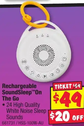 JB Hi-Fi Rechargeable SoundSleep On The Go offer