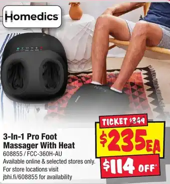 JB Hi-Fi 3-In-1 Pro Foot Massager With Heat offer