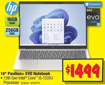 JB Hi-Fi 14" Pavilion+ EVO Notebook offer