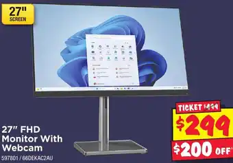 JB Hi-Fi 27" FHD Monitor With Webcam offer