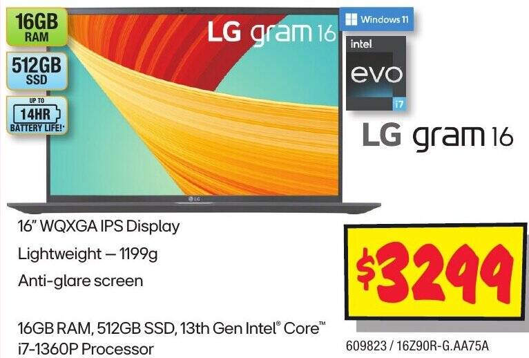 LG gram 16 offer at JB HiFi