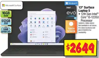 JB Hi-Fi 13" Surface Laptop 5 offer