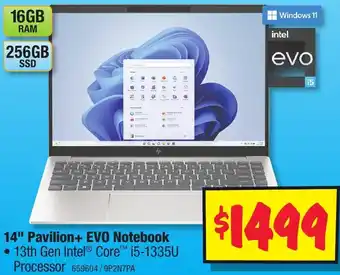 JB Hi-Fi 14" Pavilion+ EVO Notebook offer