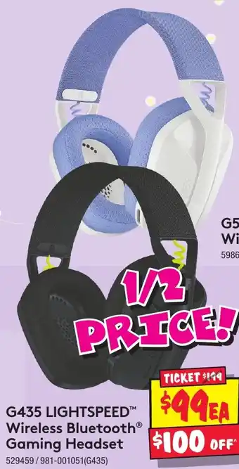 JB Hi-Fi G435 LIGHTSPEED Wireless Bluetooth Gaming Headset offer