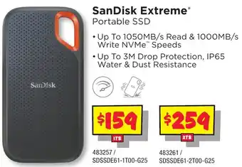 JB Hi-Fi SanDisk Extreme Portable SSD offer