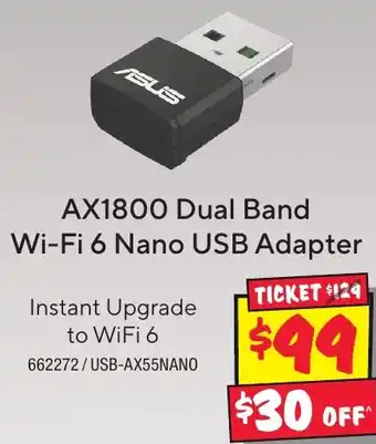 JB Hi-Fi AX1800 Dual Band Wi-Fi 6 Nano USB Adapter offer