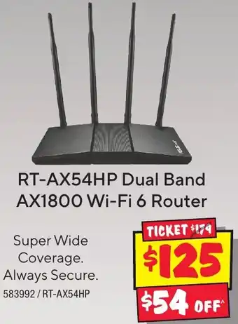 RT-AX54HP Dual Band AX1800 Wi-Fi 6 Router