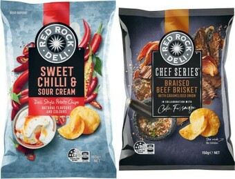 Coles Red Rock Deli Potato Chips 150g-165g offer