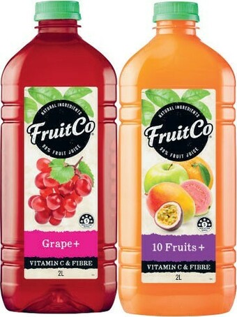 Coles Fruit Co+ Juice 2 Litre offer