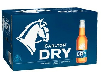 Coles Carlton Dry Bottles 24x330mL offer