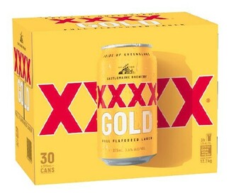 Coles XXXX Gold Block Cans 30x375mL offer