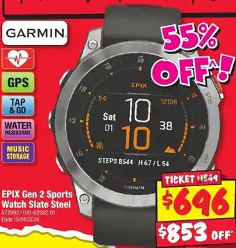 JB Hi-Fi EPIX Gen 2 Sports Watch Slate Steel offer