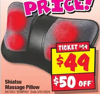 JB Hi-Fi Shiatsu Massage Pillow offer