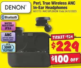 JB Hi-Fi PerL True Wireless ANC In-Ear Headphones offer