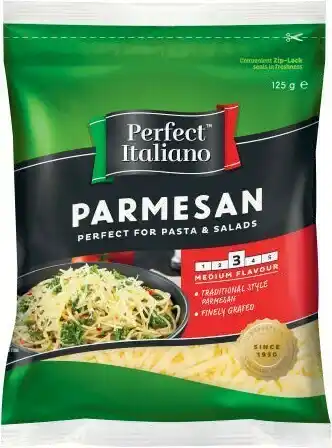 Coles Perfect Italiano Grated or Shaved Parmesan Cheese 125g offer