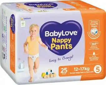 Coles BabyLove Nappy Pants 22 Pack-28 Pack offer