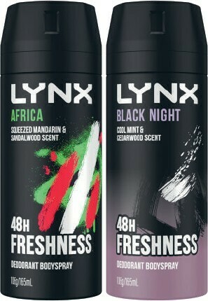 Coles Lynx Antiperspirant Deodorant or Body Spray 165mL offer