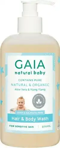 Gaia Natural Baby Hair & Body Wash 500mL