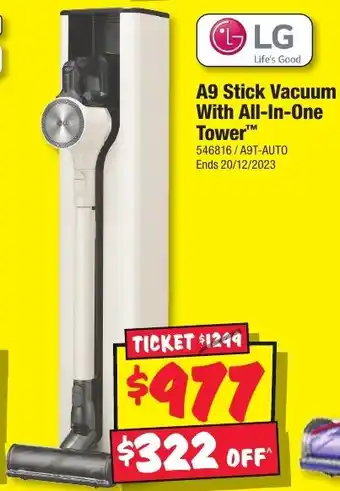 A9 Stick Vacuum With All-In-One Tower