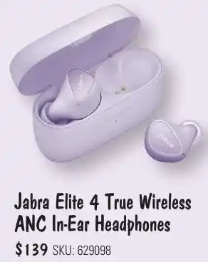 JB Hi-Fi Jabra Elite 4 True Wireless ANC In-Ear Headphones offer