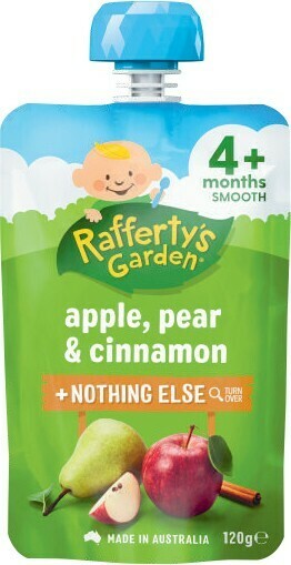 Coles Rafferty’s Garden 4 Month+ Baby Food Pouches 120g offer