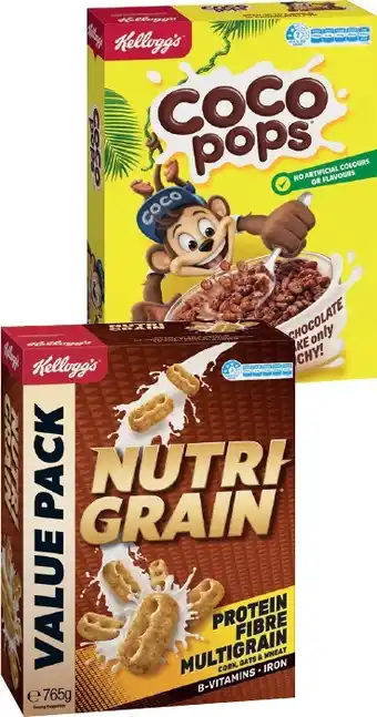 IGA Kellogg’s nutri-grain 765g, coco pops 650g or froot loops 460g offer