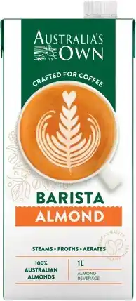 IGA Australia's own barista oat, almond or macadamia milk 1 litre offer