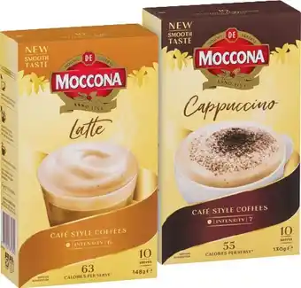 IGA Moccona coffee sachets 8-10 pack selected varieties offer