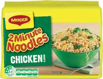 IGA Maggi 2 minute noodles 5 pack selected varieties offer