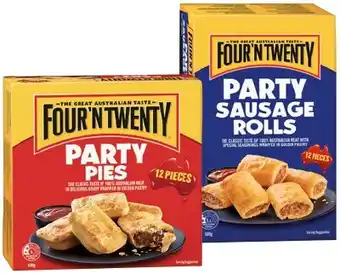 IGA Four’n twenty party pies or sausage rolls 12 pack offer