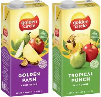 IGA Golden circle fruit drink 1 litre selected varieties offer