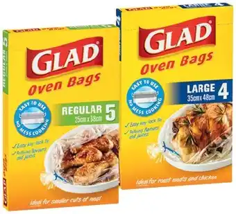 IGA Glad oven bags regular 5 pack or large 4 pack offer