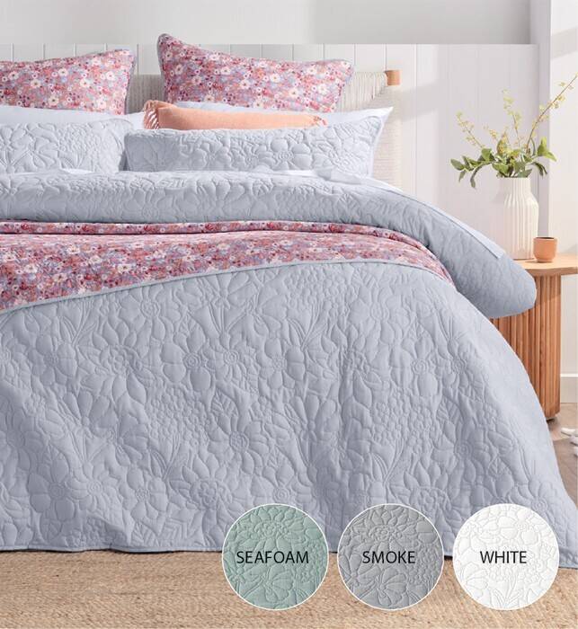 Koo estella quilted quilt cover set offer at Spotlight