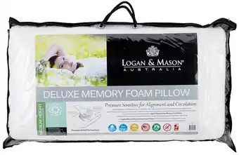 Spotlight Logan & mason deluxe memory foam pillow offer