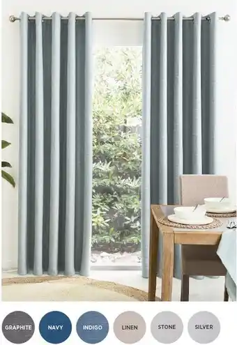 Spotlight Rylee room darkening eyelet curtains offer