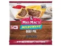 Woolworths Mrs Mac’s Microwave Pie, Pastie or Sausage Roll 165-175g - From the Freezer offer
