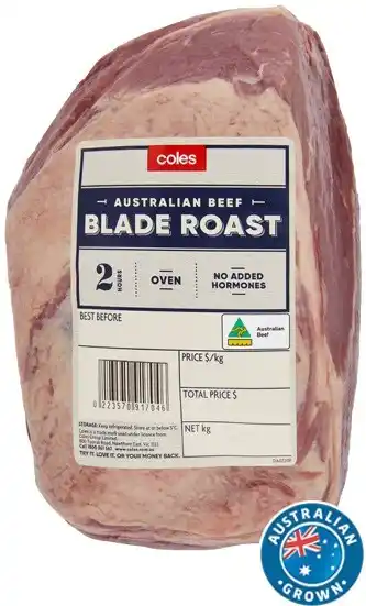 Coles Coles australian no added hormones beef blade roast offer