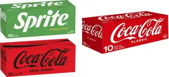 Coles Coca-cola, sprite or fanta soft drink 10x375ml offer