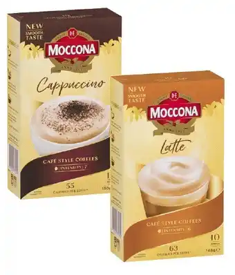 Coles Moccona café classics coffee sachets 10 pack offer