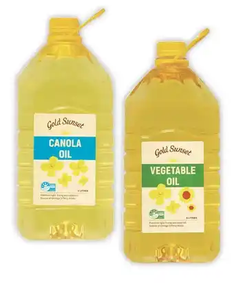 Coles Gold sunset canola or vegetable oil 4 litre offer