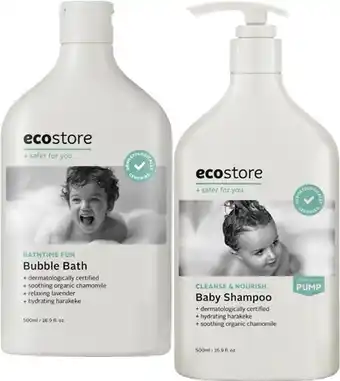 Ecostore baby bubble bath or baby shampoo 500ml