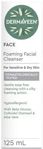 Coles Dermaveen foaming facial cleanser 125ml offer