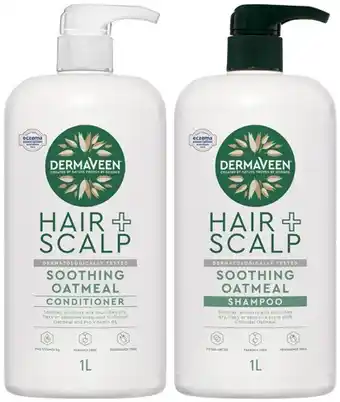 Coles Dermaveen oatmeal shampoo or conditioner 1 litre offer