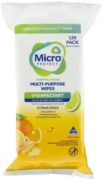 Coles Microprotect multipurpose wipes 120 pack offer