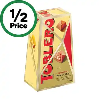 Woolworths Toblerone pralines 180g offer