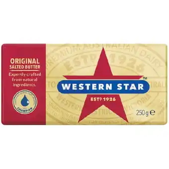 Woolworths Western star butter 250g offer