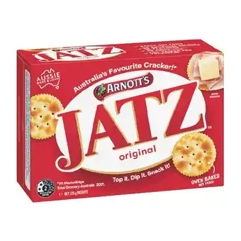 Woolworths Arnott’s jatz 225g or clix crackers 250g offer
