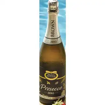 Woolworths Brown brothers zero prosecco 750ml offer