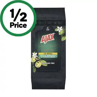 Woolworths Ajax luxe home wipes pk 110 offer