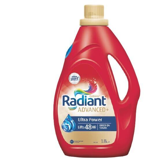 Radiant advanced laundry liquid 1.8 litre or powder 1.8 kg offer at